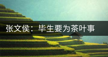 張文侯:畢生要為茶葉事業奮斗