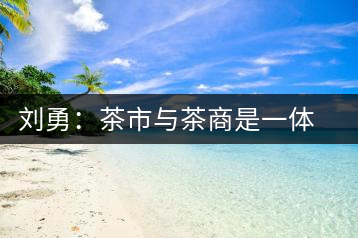 劉勇:茶市與茶商是一體 互相促進才能更好發展