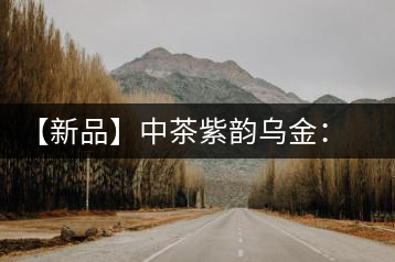 【新品】中茶紫韻烏金：傳統工藝與現代科技的融合