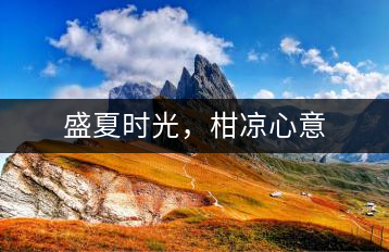 盛夏時光，柑涼心意