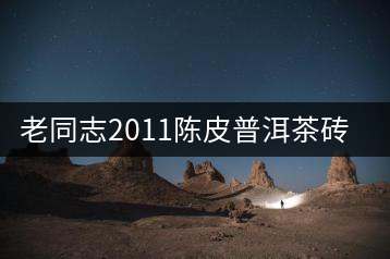 老同志2011陳皮普洱茶磚開湯