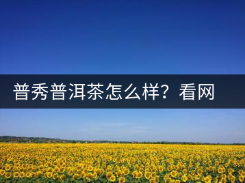 普秀普洱茶怎么樣？看網友精彩回答