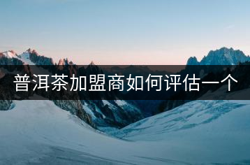 普洱茶加盟商如何評估一個普洱茶品牌是否值得加盟？