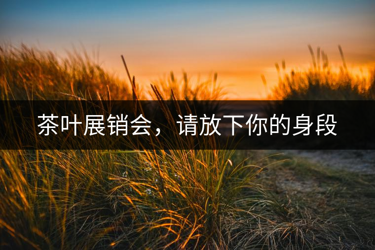 茶葉展銷會,請放下你的身段 茶葉展銷會,請放下你的身段