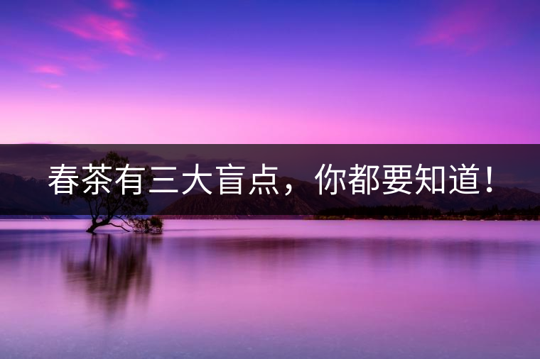 春茶有三大盲點(diǎn),你都要知道! 春茶有三大盲點(diǎn),你都要知道!