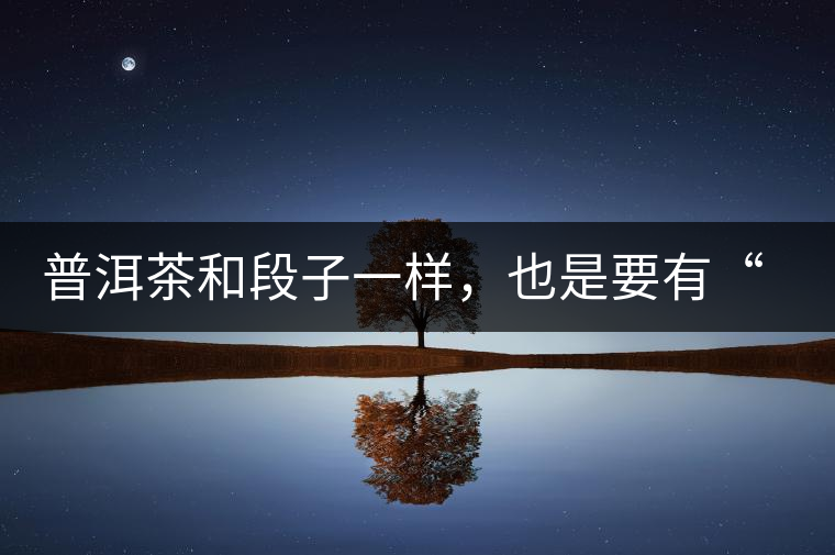 普洱茶和段子一樣，也是要有“梗”的