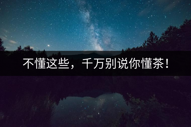 不懂這些,千萬別說你懂茶! 不懂這些,千萬別說你懂茶!