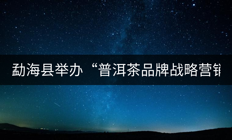 勐海縣舉辦“普洱茶品牌戰(zhàn)略營銷專題講座” 勐海縣舉辦“普洱茶品牌戰(zhàn)略營銷專題講座”