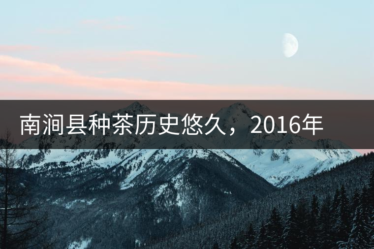 南澗縣種茶歷史悠久,2016年被評為全國十大生態(tài)產(chǎn)茶縣 南澗縣種茶歷史悠久,2016年被評為全國十大生態(tài)產(chǎn)茶縣