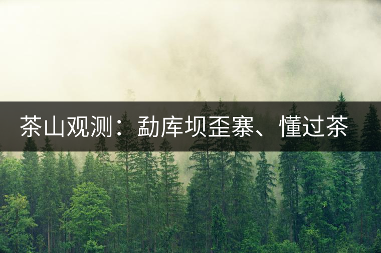 茶山觀測:勐庫壩歪寨、懂過茶山、大戶寨等茶山的生態指數 茶山觀測:勐庫壩歪寨、懂過茶山、大戶寨等茶山的生態指數