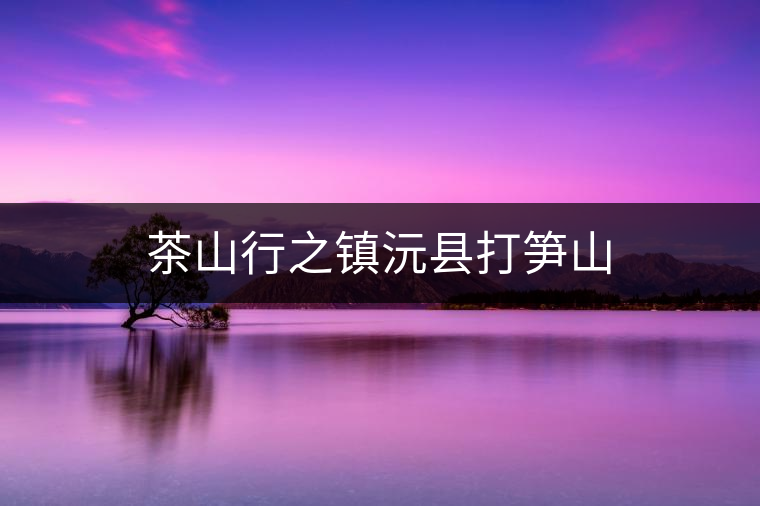 茶山行之鎮沅縣打筍山