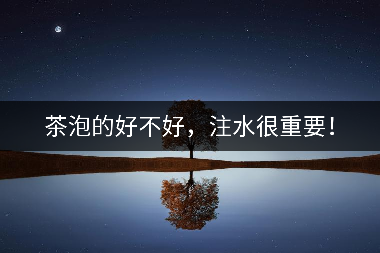 茶泡的好不好，注水很重要！