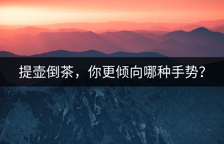 提壺倒茶，你更傾向哪種手勢？