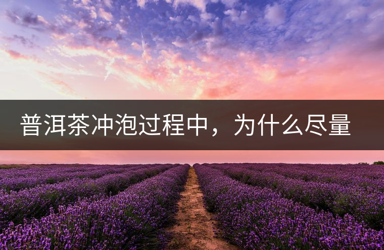 普洱茶沖泡過程中，為什么盡量不要翻動葉底？