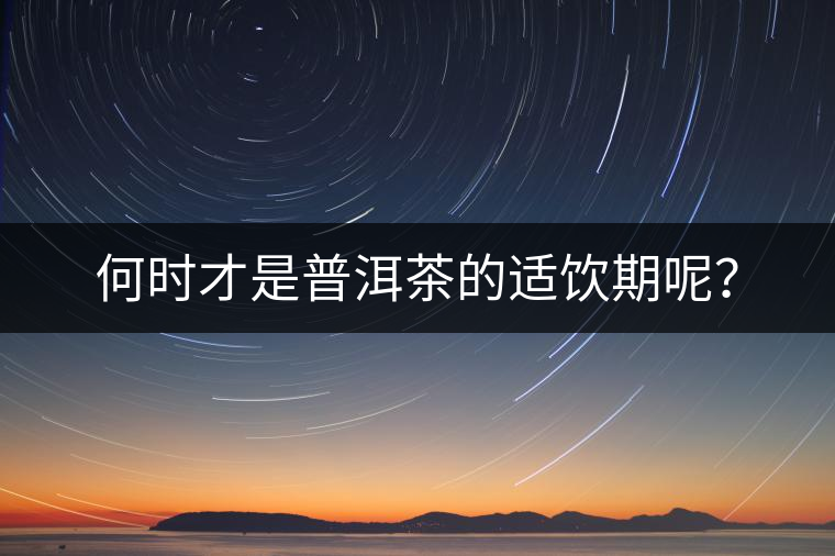 何時才是普洱茶的適飲期呢？