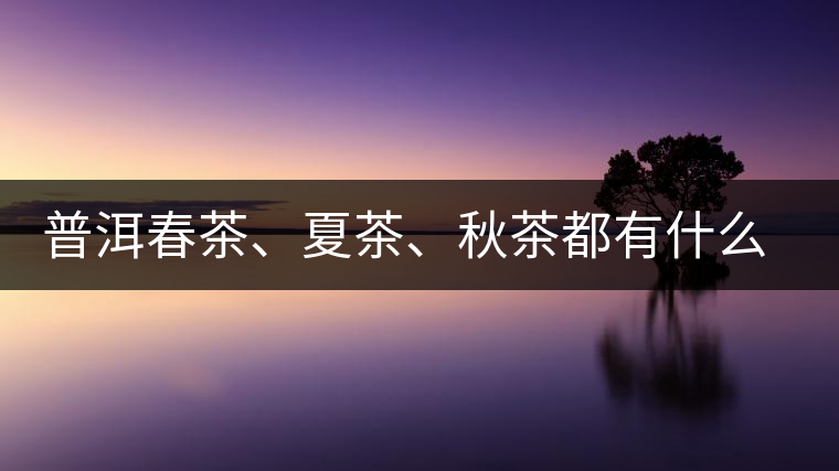 普洱春茶、夏茶、秋茶都有什么特點？