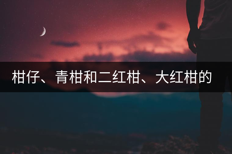 柑仔、青柑和二紅柑、大紅柑的區別，你可知道？