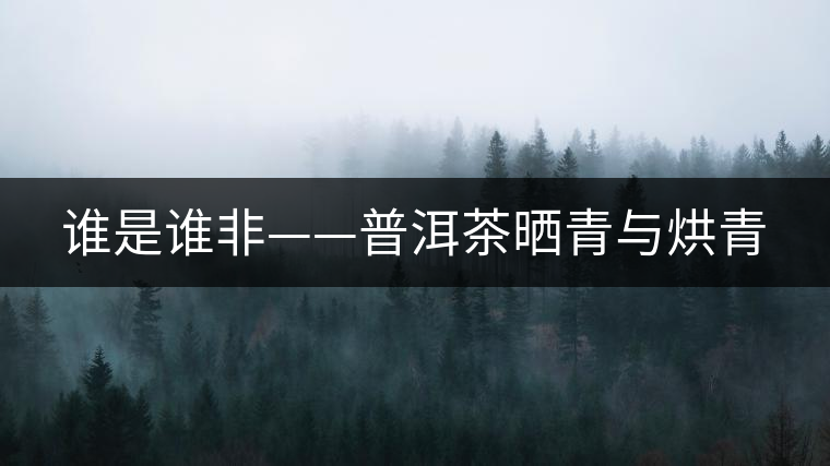 誰是誰非——普洱茶曬青與烘青 誰是誰非——普洱茶曬青與烘青
