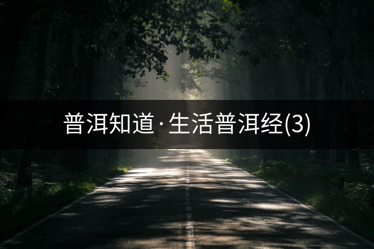 普洱知道·生活普洱經(3) 普洱知道·生活普洱經(3)