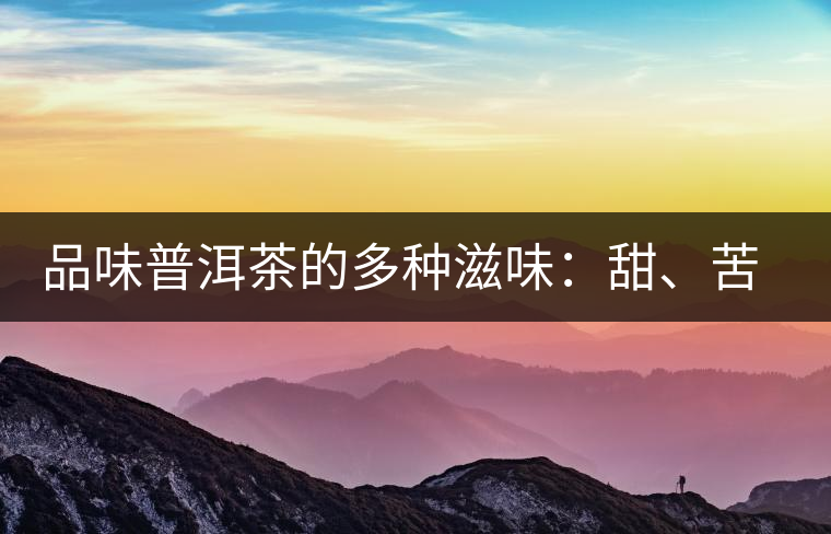 品味普洱茶的多種滋味：甜、苦、澀、酸、水、無味