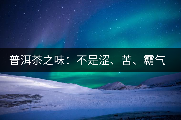 普洱茶之味:不是澀、苦、霸氣就好 普洱茶之味:不是澀、苦、霸氣就好