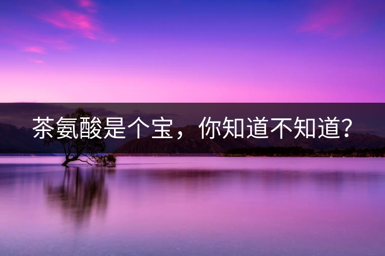 茶氨酸是個(gè)寶,你知道不知道? 茶氨酸是個(gè)寶,你知道不知道?