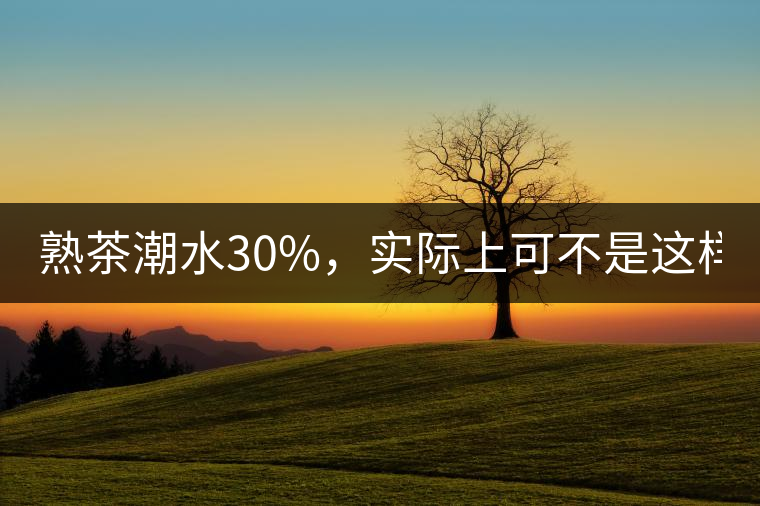熟茶潮水30%，實際上可不是這樣！