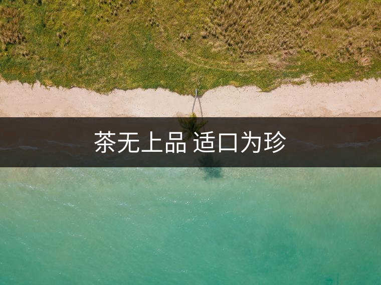 茶無上品 適口為珍