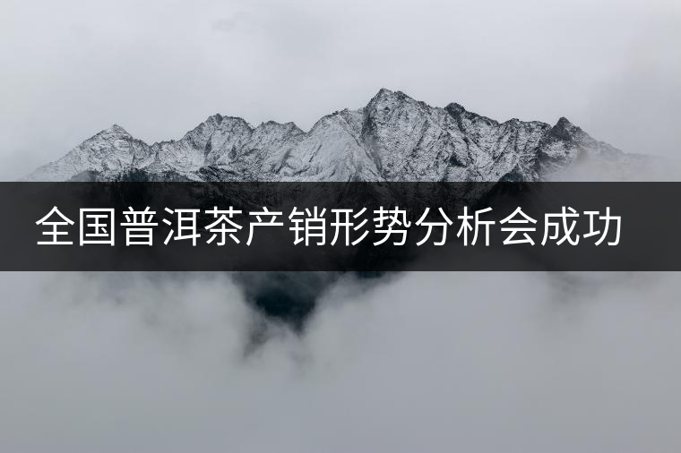 全國普洱茶產(chǎn)銷形勢分析會(huì)成功召開
