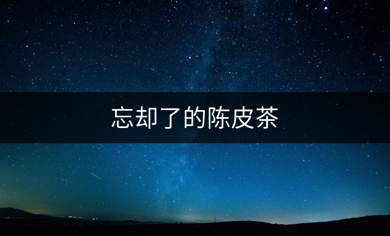 忘卻了的陳皮茶 忘卻了的陳皮茶