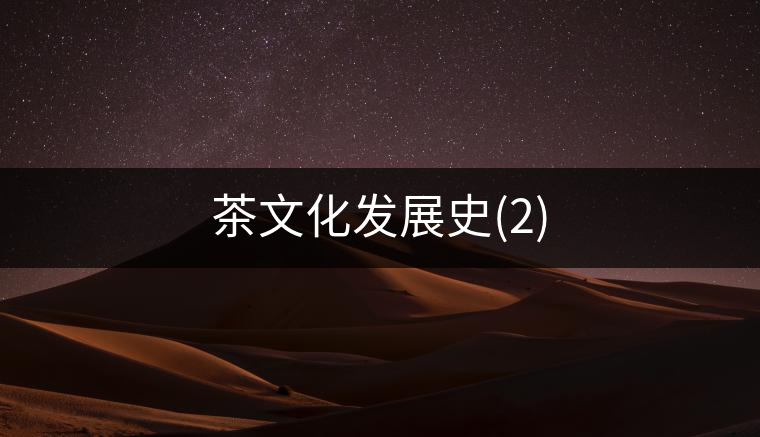 茶文化發展史(2)