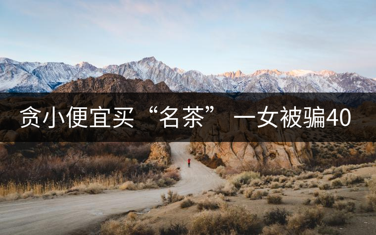 貪小便宜買“名茶” 一女被騙400元 貪小便宜買“名茶” 一女被騙400元