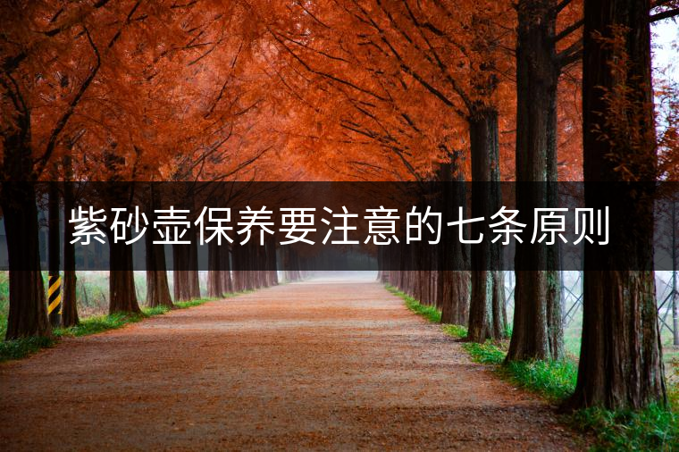 紫砂壺保養要注意的七條原則