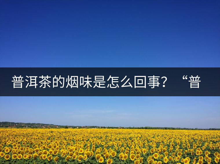 普洱茶的煙味是怎么回事？“普洱教父”白水清最新解析！