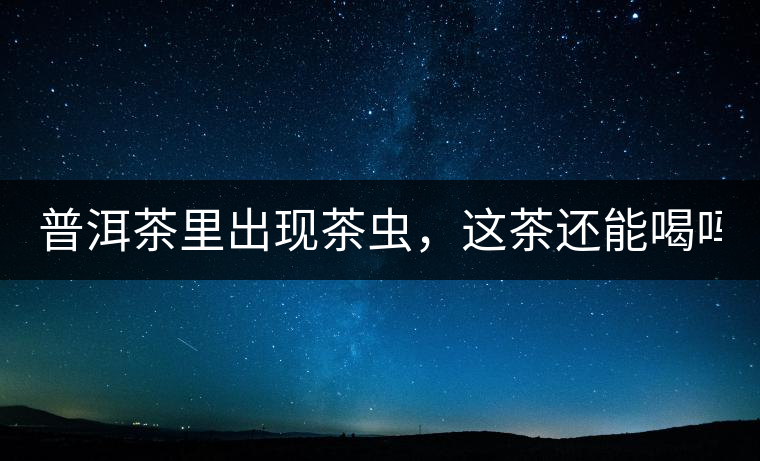 普洱茶里出現茶蟲,這茶還能喝嗎? 普洱茶里出現茶蟲,這茶還能喝嗎?