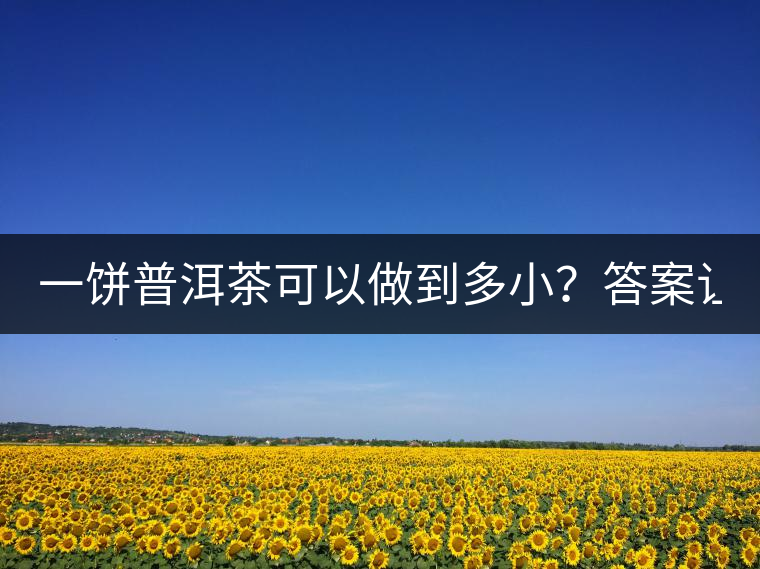 一餅普洱茶可以做到多小?答案讓人意想不到... 一餅普洱茶可以做到多小?答案讓人意想不到...