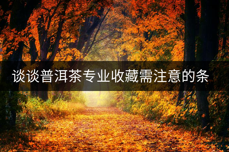 談談普洱茶專業收藏需注意的條件 談談普洱茶專業收藏需注意的條件