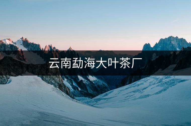 云南勐海大葉茶廠 云南勐海大葉茶廠