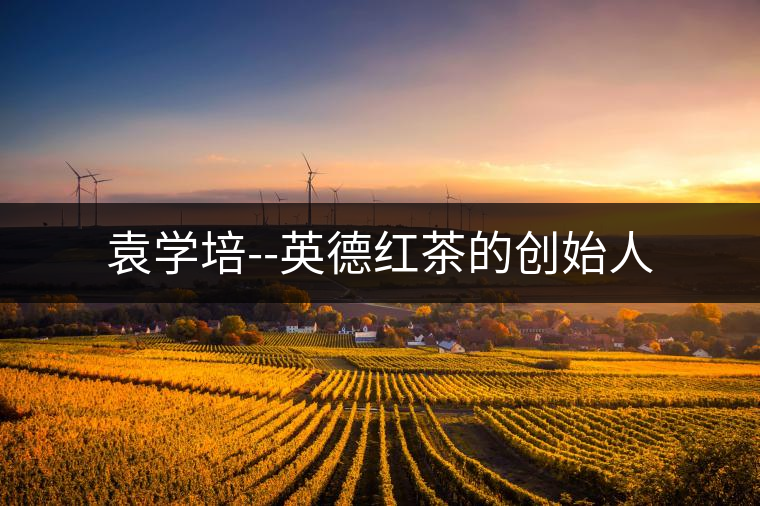 袁學培--英德紅茶的創始人