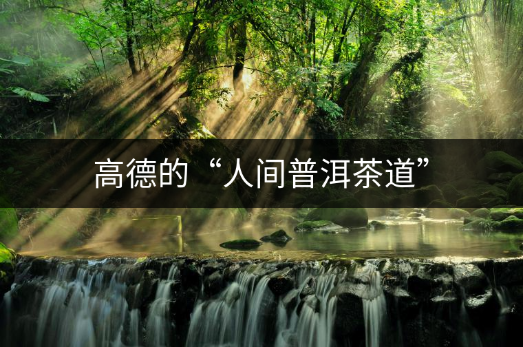 高德的“人間普洱茶道” 高德的“人間普洱茶道”