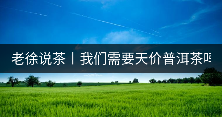 老徐說茶丨我們需要天價普洱茶嗎? 老徐說茶丨我們需要天價普洱茶嗎?