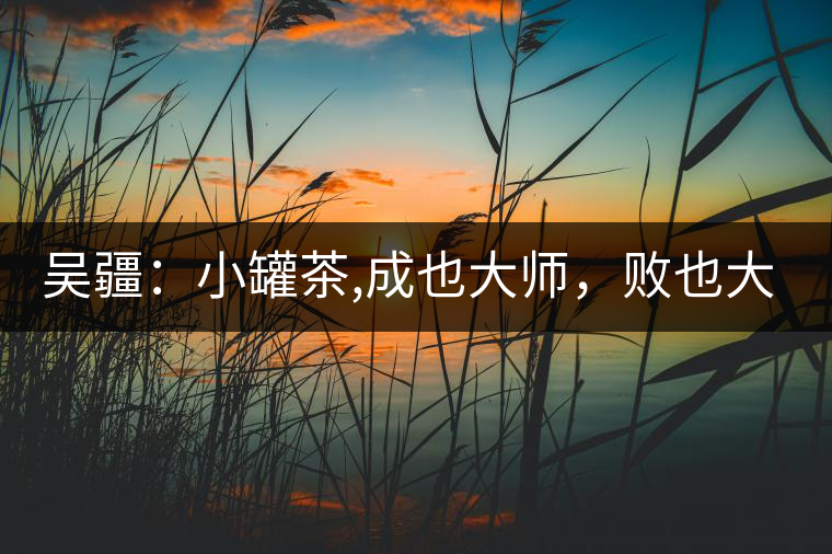 吳疆:小罐茶,成也大師,敗也大師 吳疆:小罐茶,成也大師,敗也大師