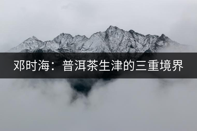 鄧時海:普洱茶生津的三重境界 鄧時海:普洱茶生津的三重境界