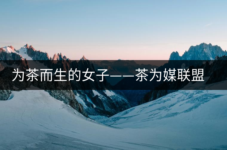 為茶而生的女子——茶為媒聯盟副秘書長王海蕙專訪 為茶而生的女子——茶為媒聯盟副秘書長王海蕙專訪