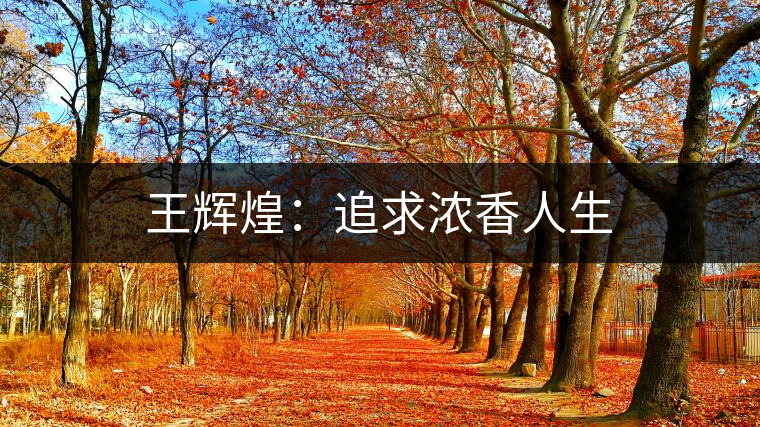 王輝煌:追求濃香人生 王輝煌:追求濃香人生