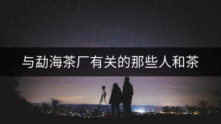 與勐海茶廠有關的那些人和茶