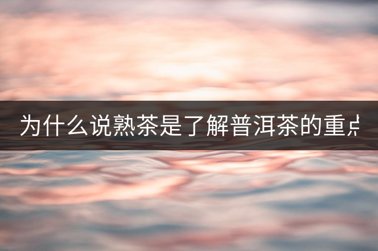 為什么說(shuō)熟茶是了解普洱茶的重點(diǎn)? 為什么說(shuō)熟茶是了解普洱茶的重點(diǎn)?