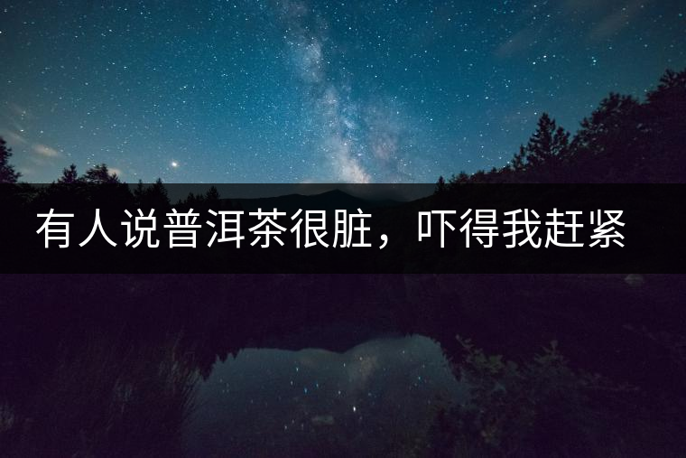 有人說普洱茶很臟,嚇得我趕緊喝杯熟茶壓壓驚 有人說普洱茶很臟,嚇得我趕緊喝杯熟茶壓壓驚