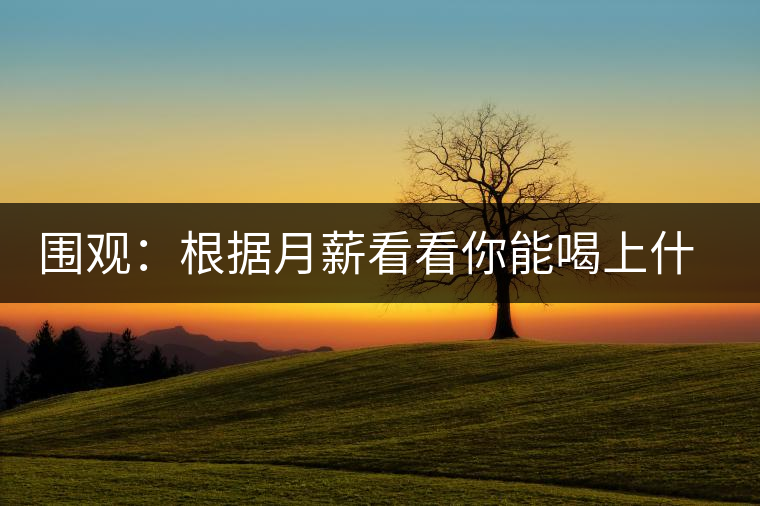 圍觀：根據月薪看看你能喝上什么茶？