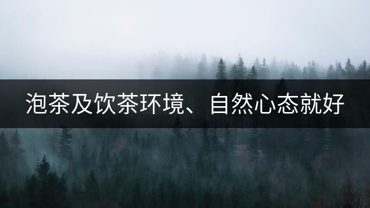泡茶及飲茶環境、自然心態就好 泡茶及飲茶環境、自然心態就好